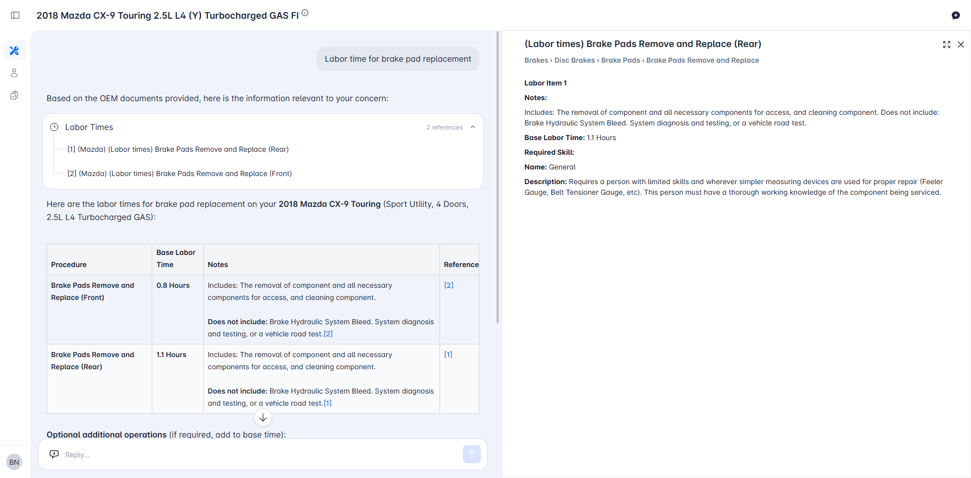 Labor Time Estimates