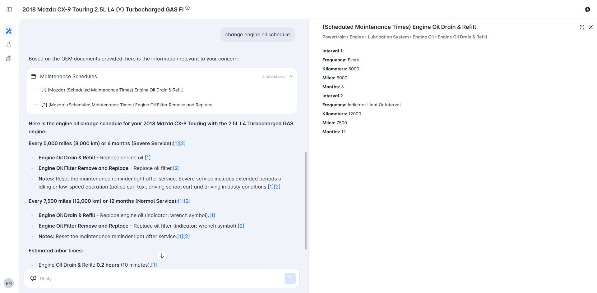 Maintenance Schedules
