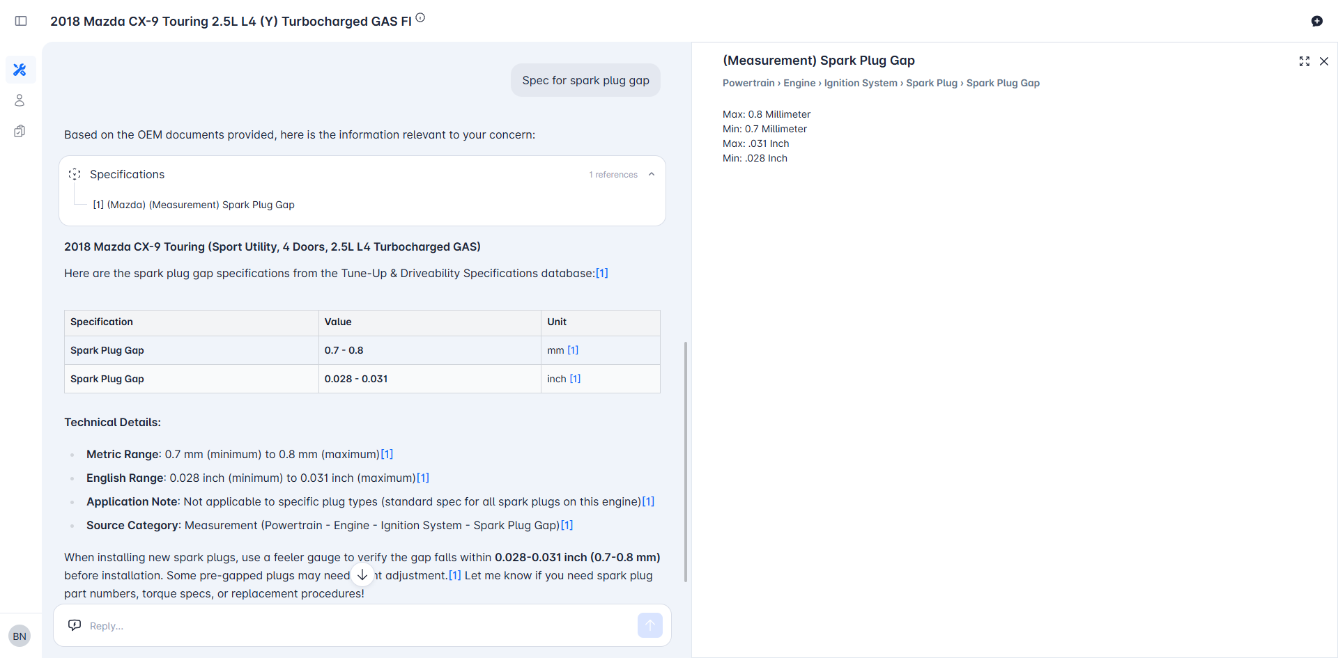 Specifications & Torques