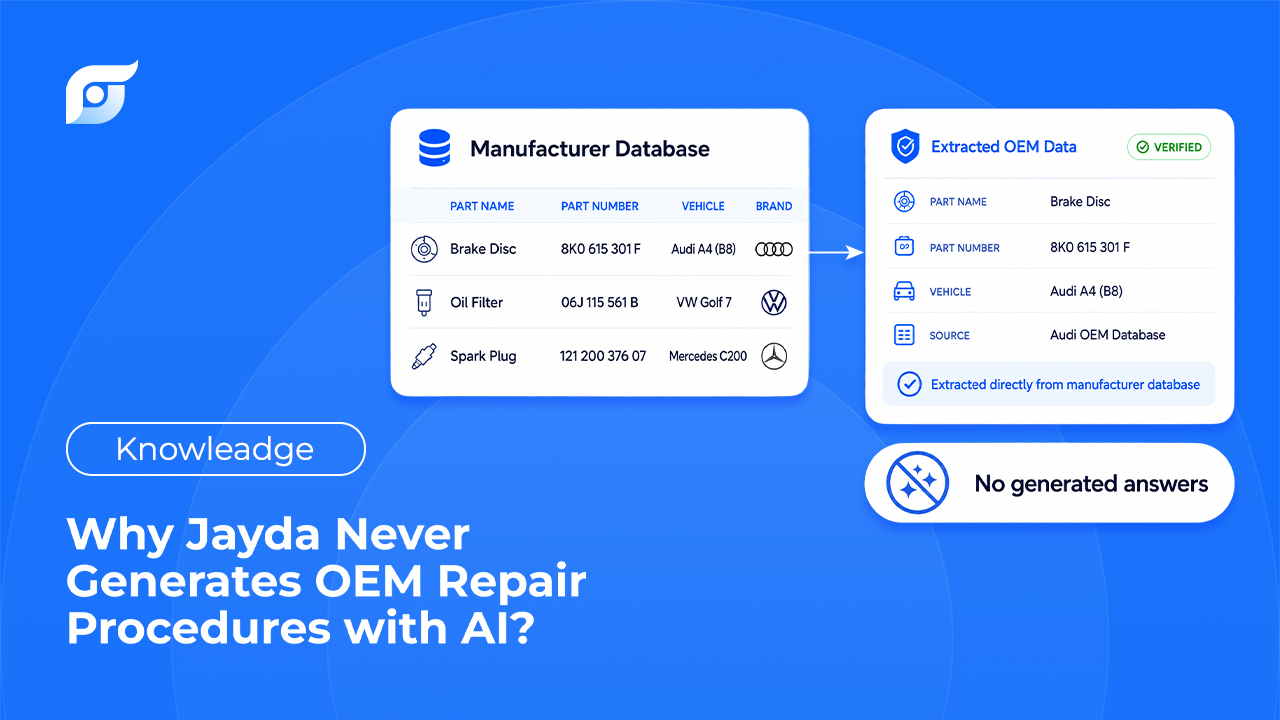 Why Jayda Never Generates OEM Repair Procedures with AI