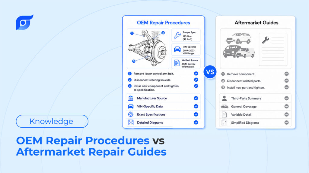 OEM Repair Procedures vs Aftermarket Repair Guides