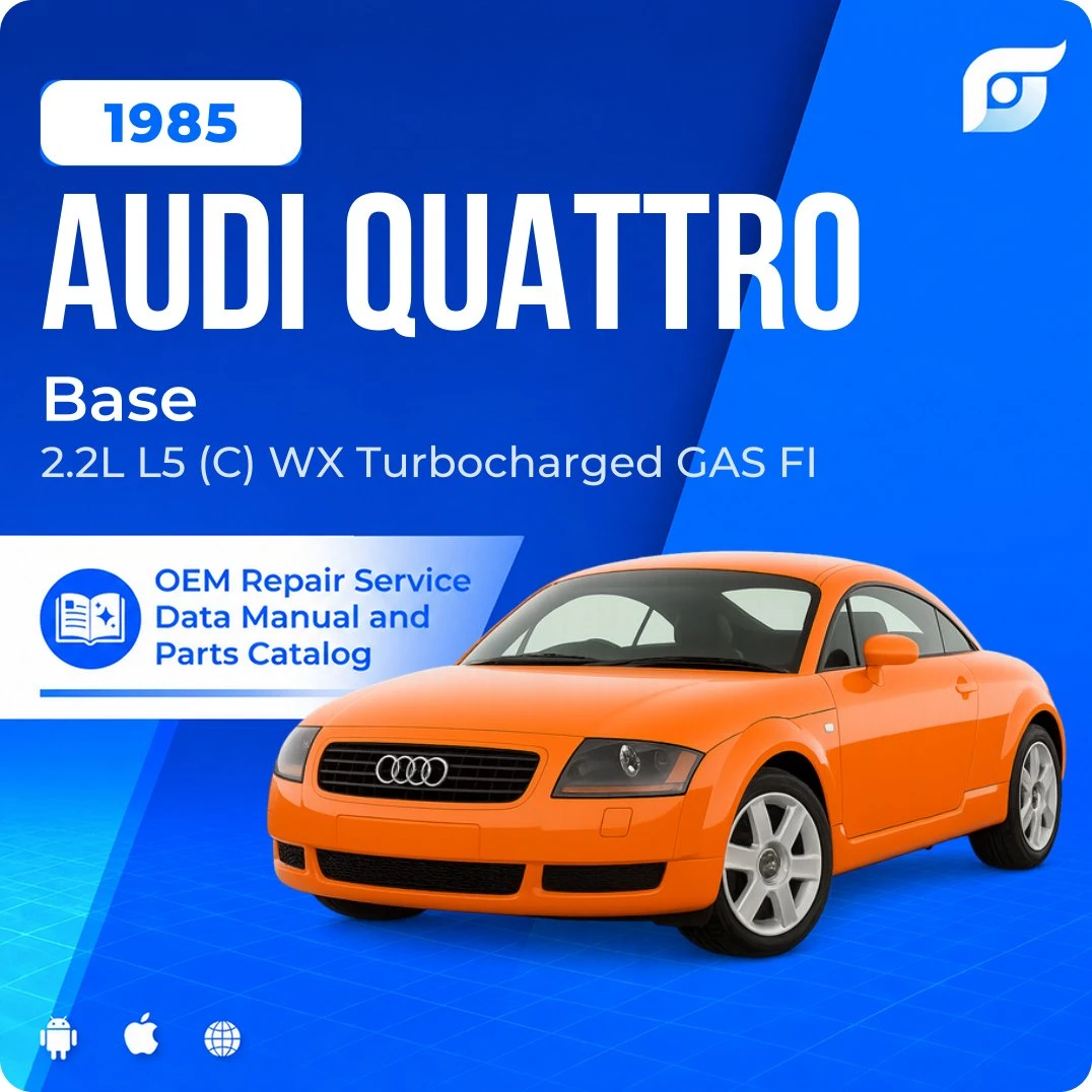 1985 Audi Quattro Base - OEM Repair Service Manual
