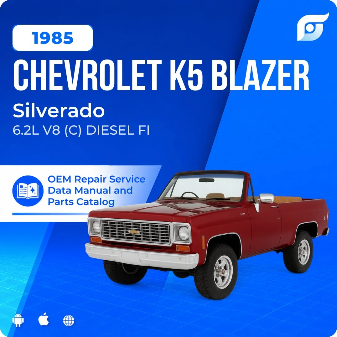 1985 Chevrolet K5 Blazer Silverado - OEM Repair Service Manual