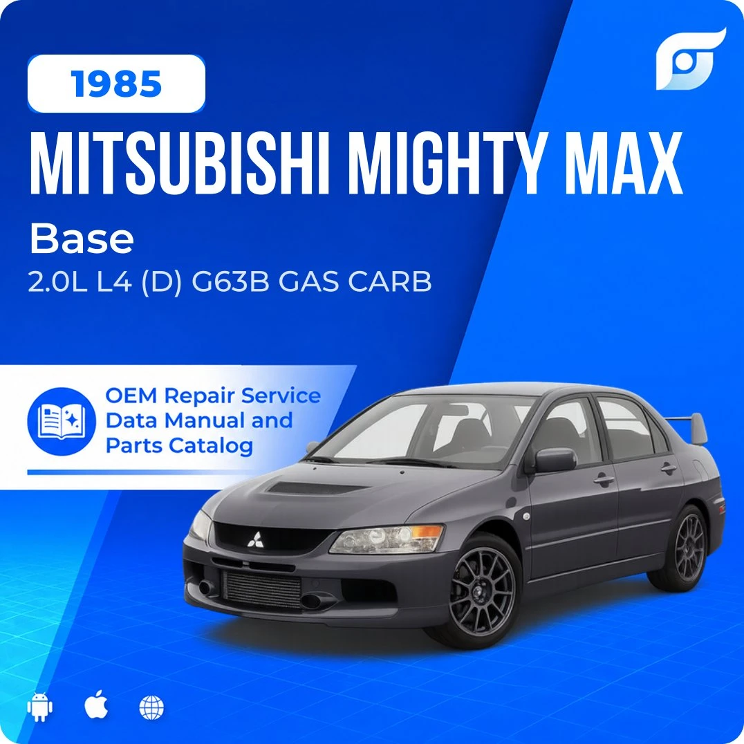 1985 Mitsubishi Mighty Max Base - OEM Repair Service Manual