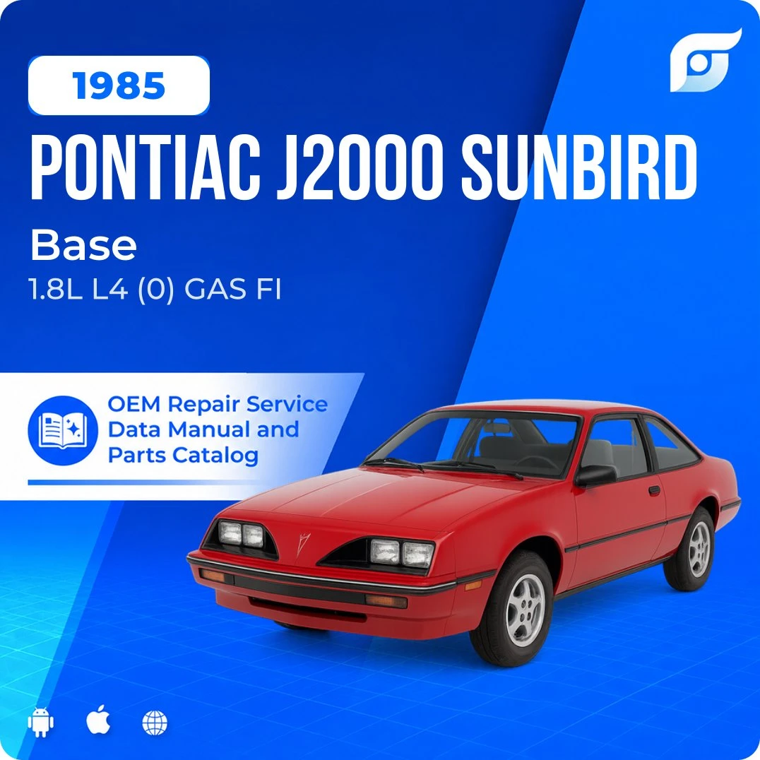 1985 Pontiac J2000 Sunbird Base - OEM Repair Service Manual