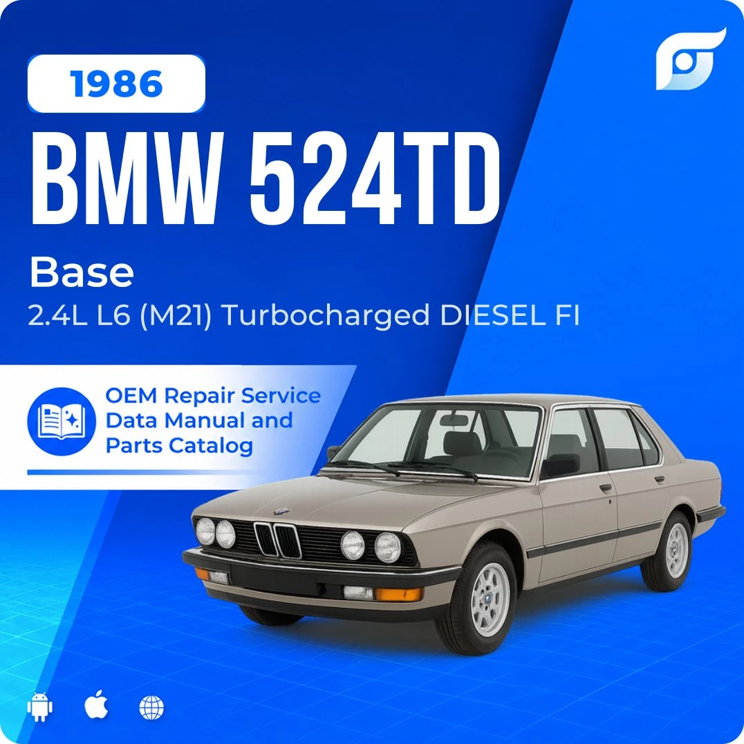 1986 BMW 524td Base - OEM Repair Service Manual