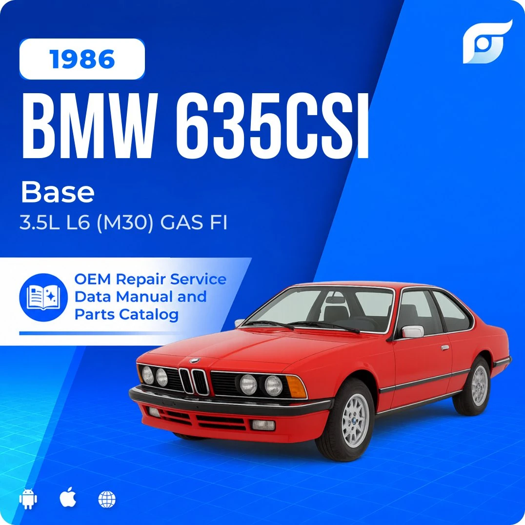1986 BMW 635CSi Base - OEM Repair Service Manual