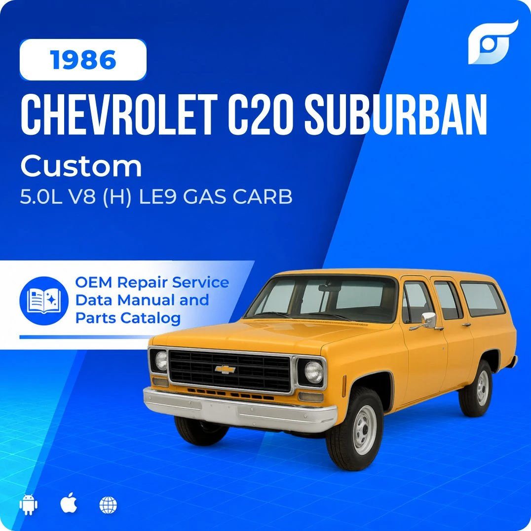 1986 Chevrolet C20 Suburban Custom - OEM Repair Service Manual