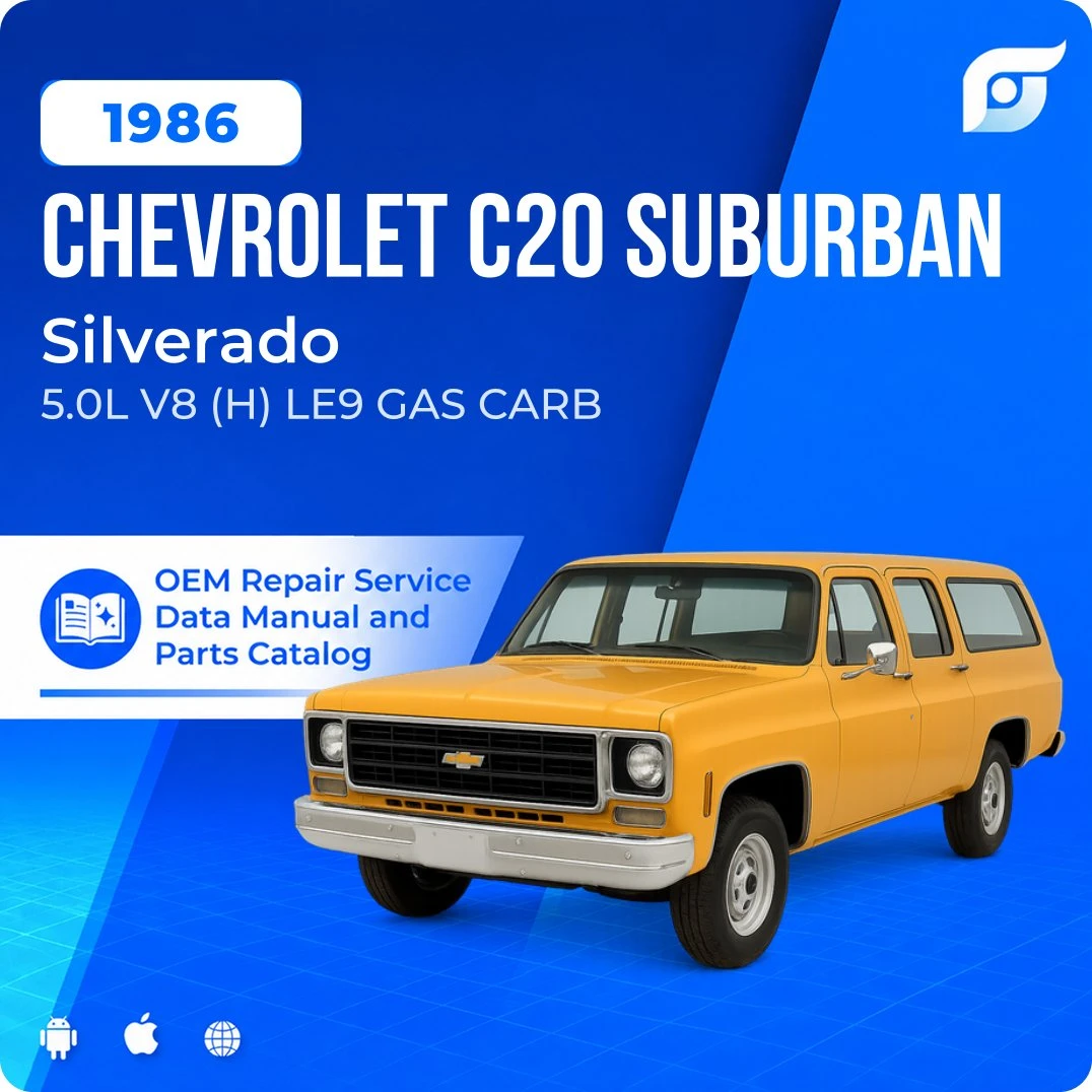 1986 Chevrolet C20 Suburban Silverado - OEM Repair Service Manual