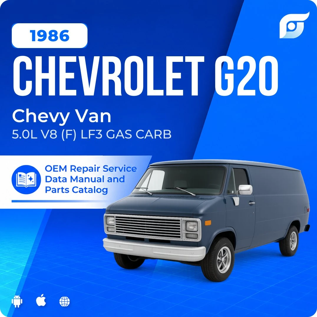 1986 Chevrolet G20 Chevy Van - OEM Repair Service Manual