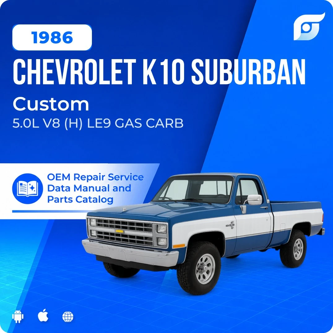 1986 Chevrolet K10 Suburban Custom - OEM Repair Service Manual