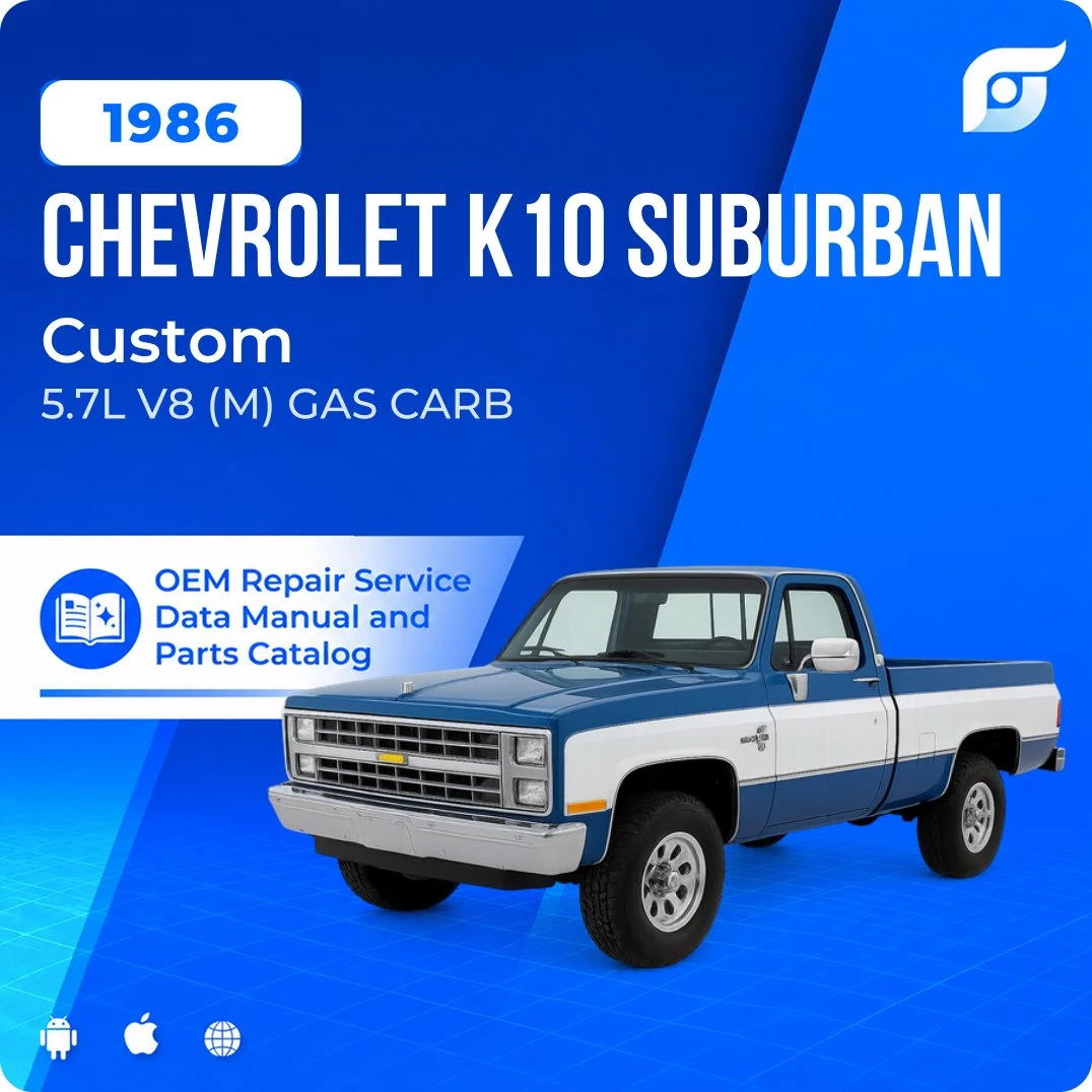 1986 Chevrolet K10 Suburban Custom - OEM Repair Service Manual