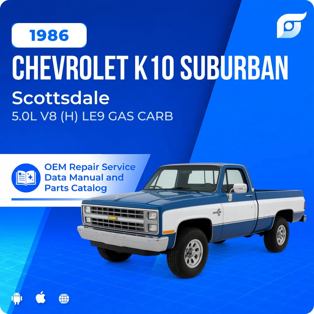 1986 Chevrolet K10 Suburban Scottsdale - OEM Repair Service Manual