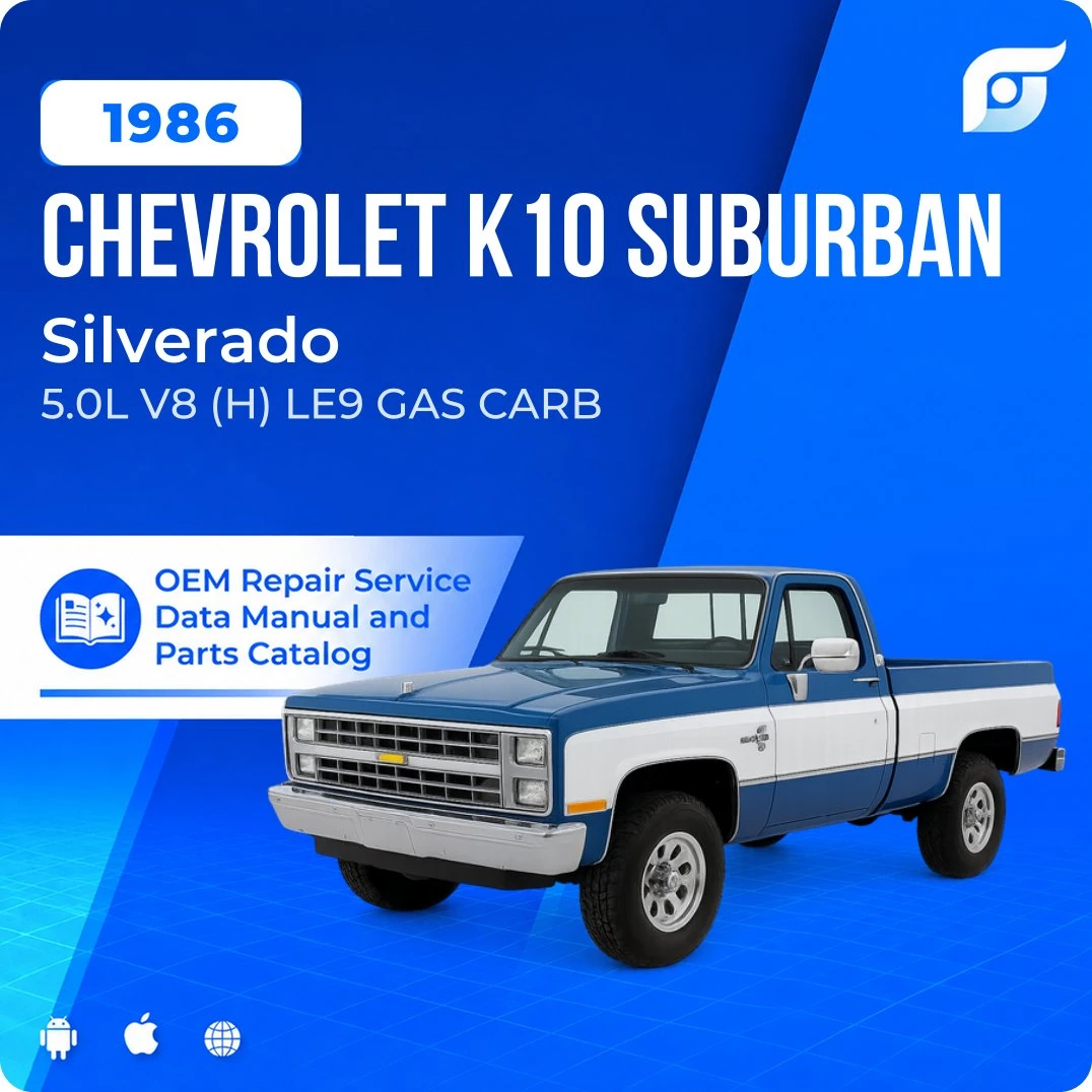 1986 Chevrolet K10 Suburban Silverado - OEM Repair Service Manual