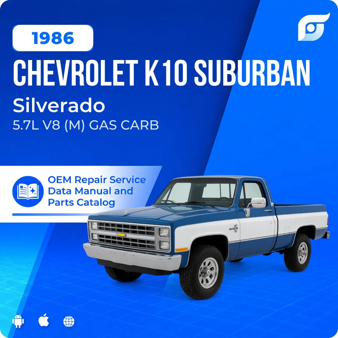 1986 Chevrolet K10 Suburban Silverado - OEM Repair Service Manual
