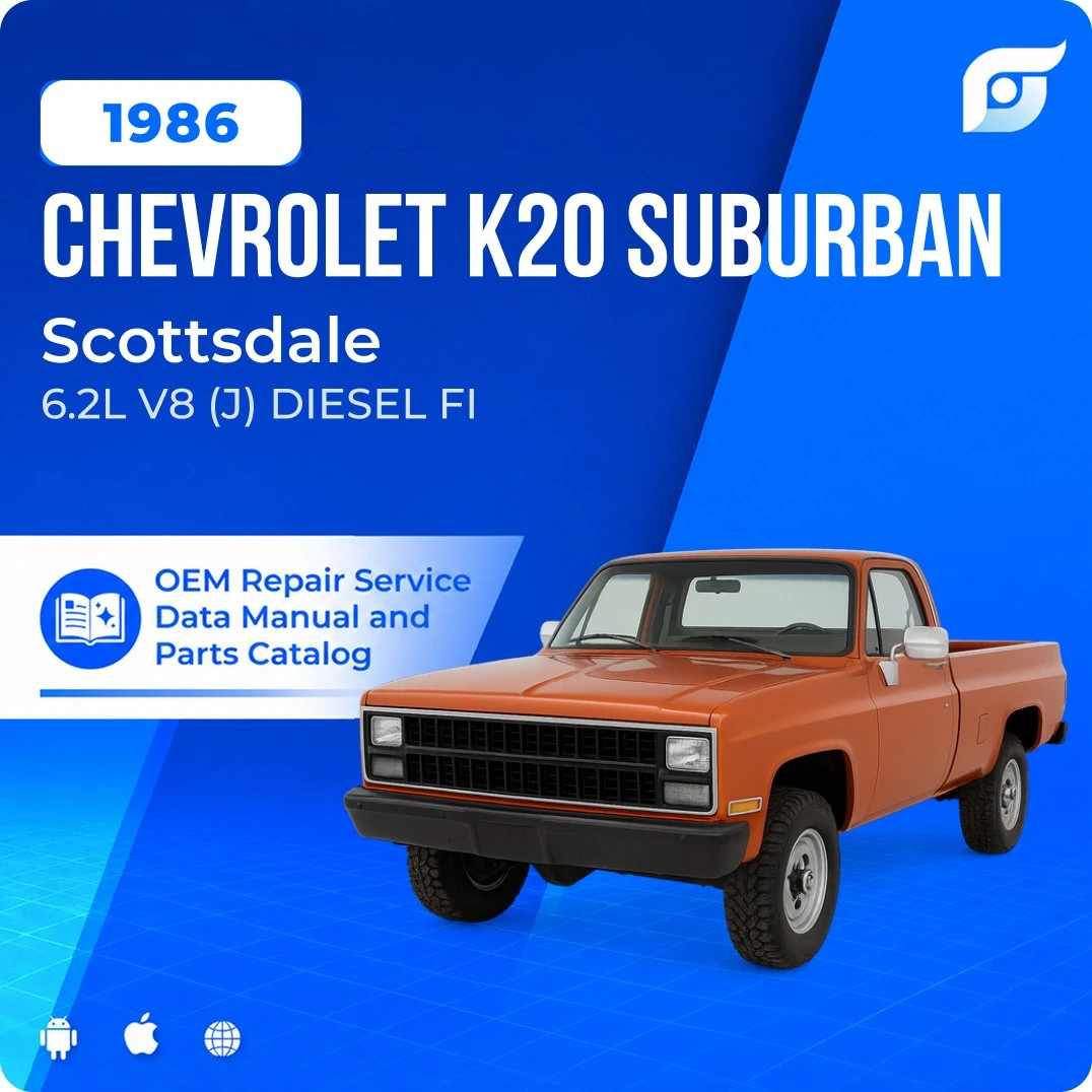 1986 Chevrolet K20 Suburban Scottsdale - OEM Repair Service Manual