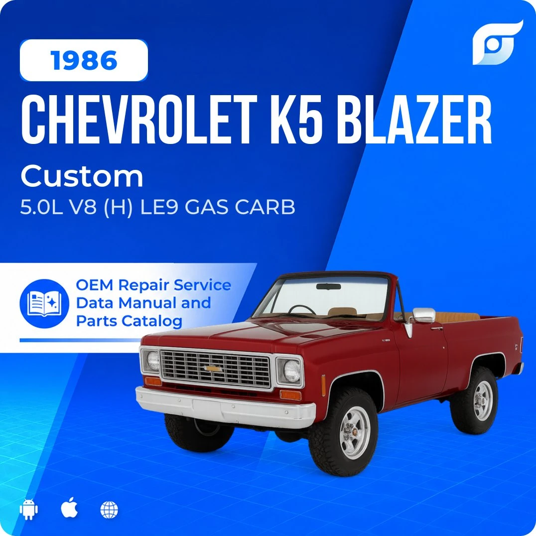 1986 Chevrolet K5 Blazer Custom - OEM Repair Service Manual