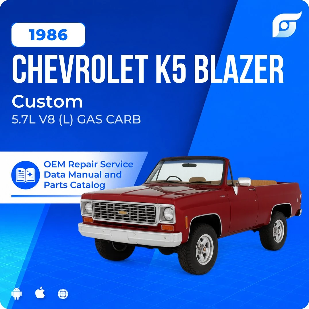 1986 Chevrolet K5 Blazer Custom - OEM Repair Service Manual
