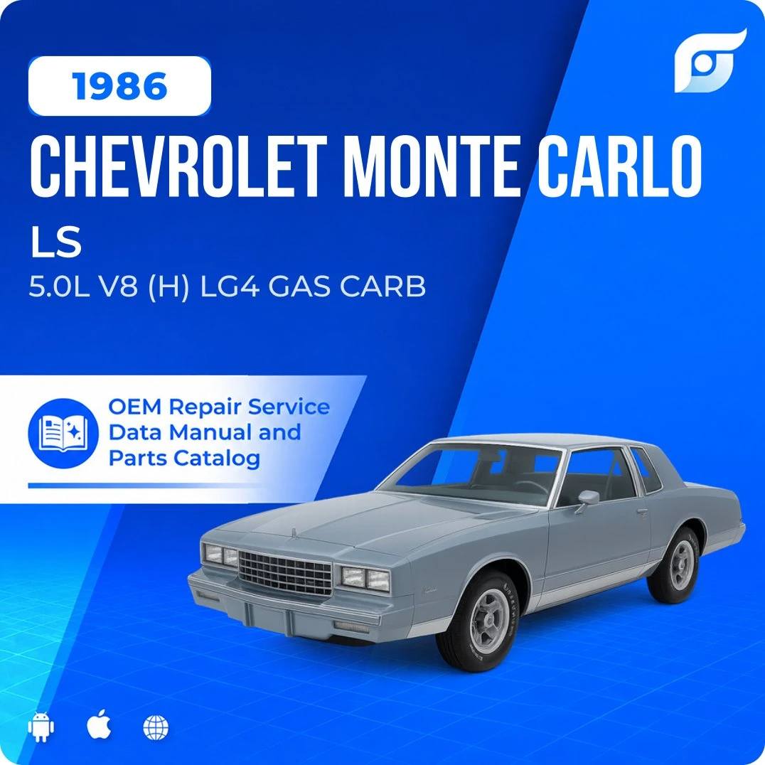 1986 Chevrolet Monte Carlo LS - OEM Repair Service Manual