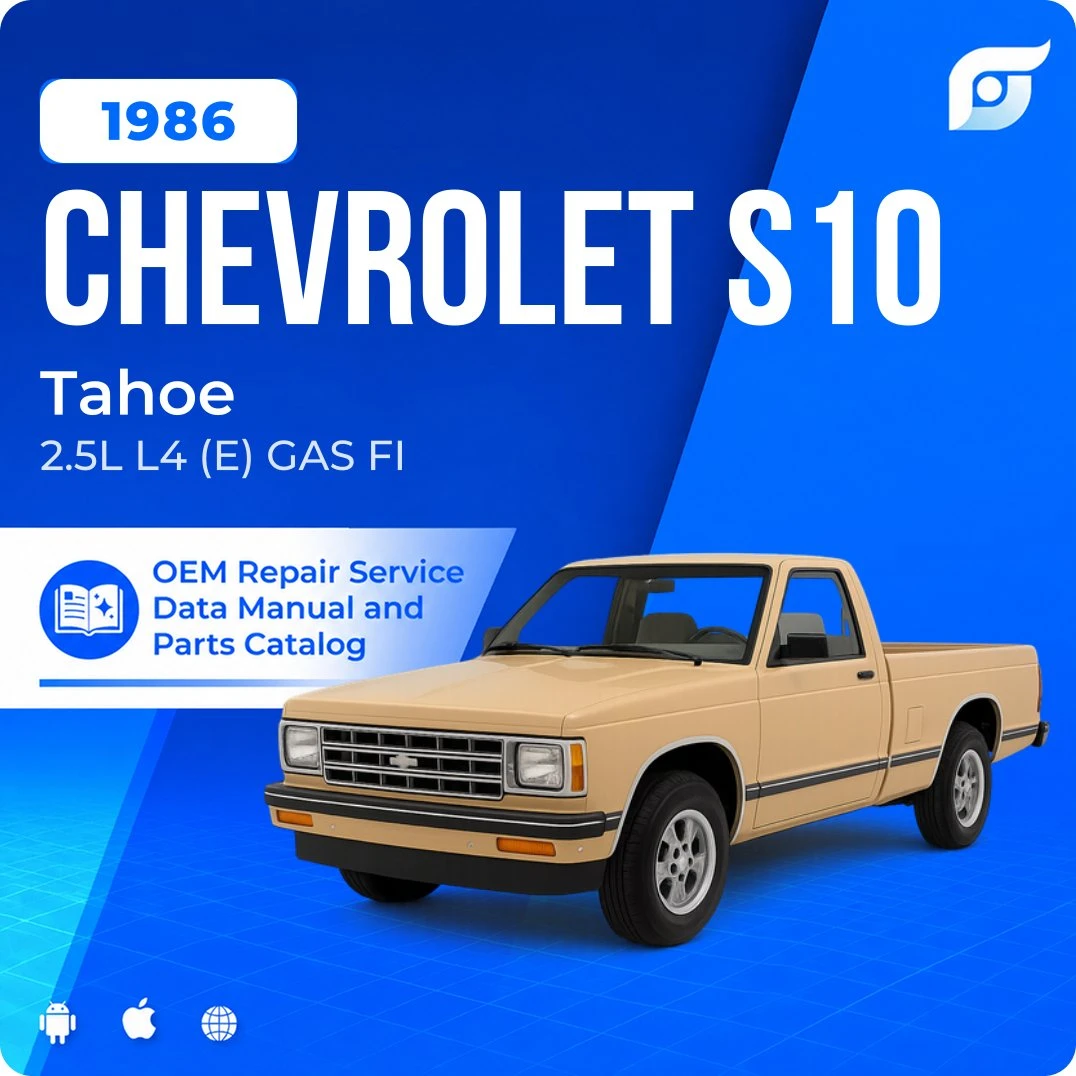 1986 Chevrolet S10 Tahoe - OEM Repair Service Manual
