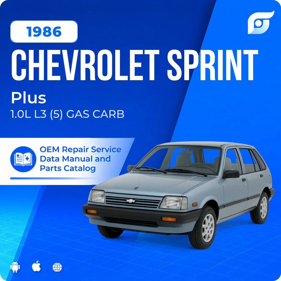 1986 Chevrolet Sprint Plus - OEM Repair Service Manual