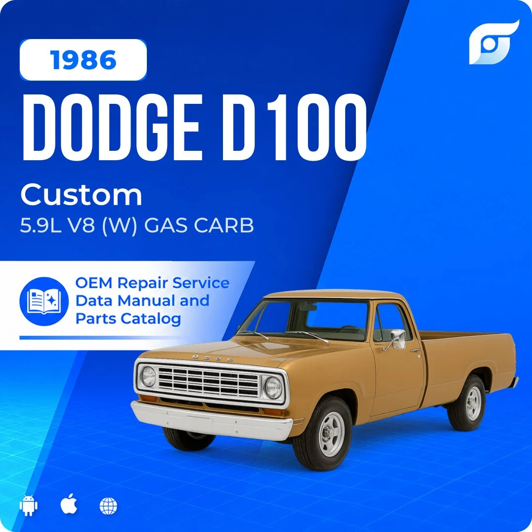 1986 Dodge D100 Custom - OEM Repair Service Manual