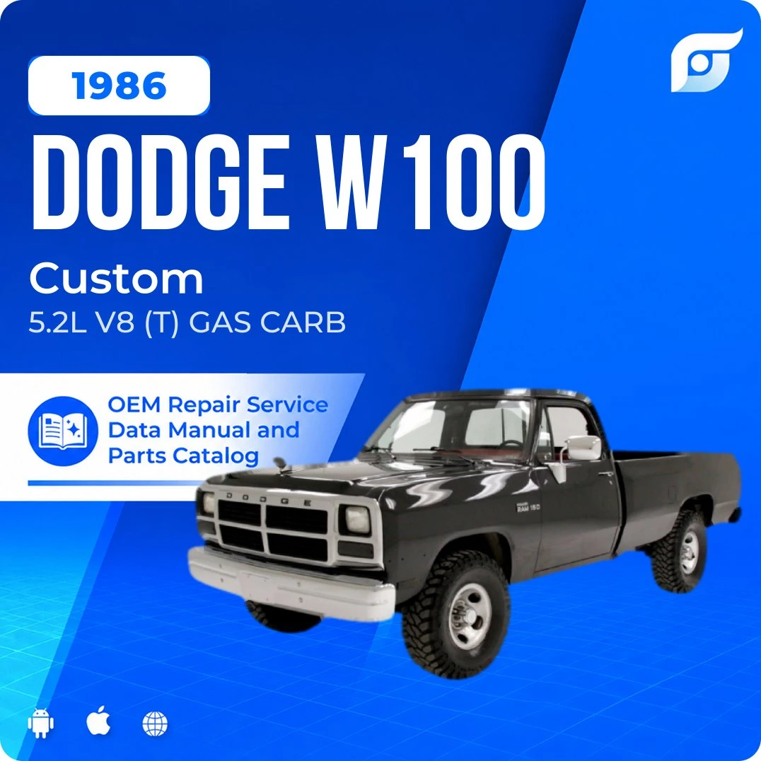 1986 Dodge W100 Custom - OEM Repair Service Manual