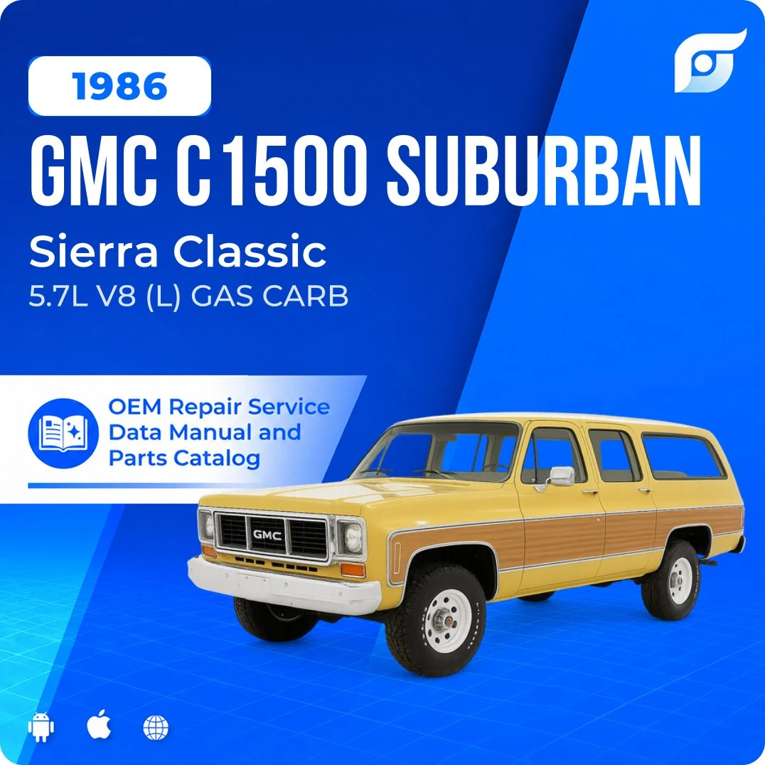 1986 GMC C1500 Suburban Sierra Classic - OEM Repair Service Manual