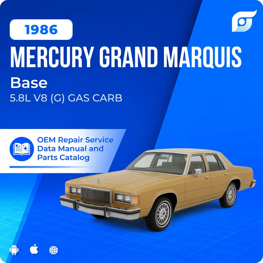 1986 Mercury Grand Marquis Base - OEM Repair Service Manual