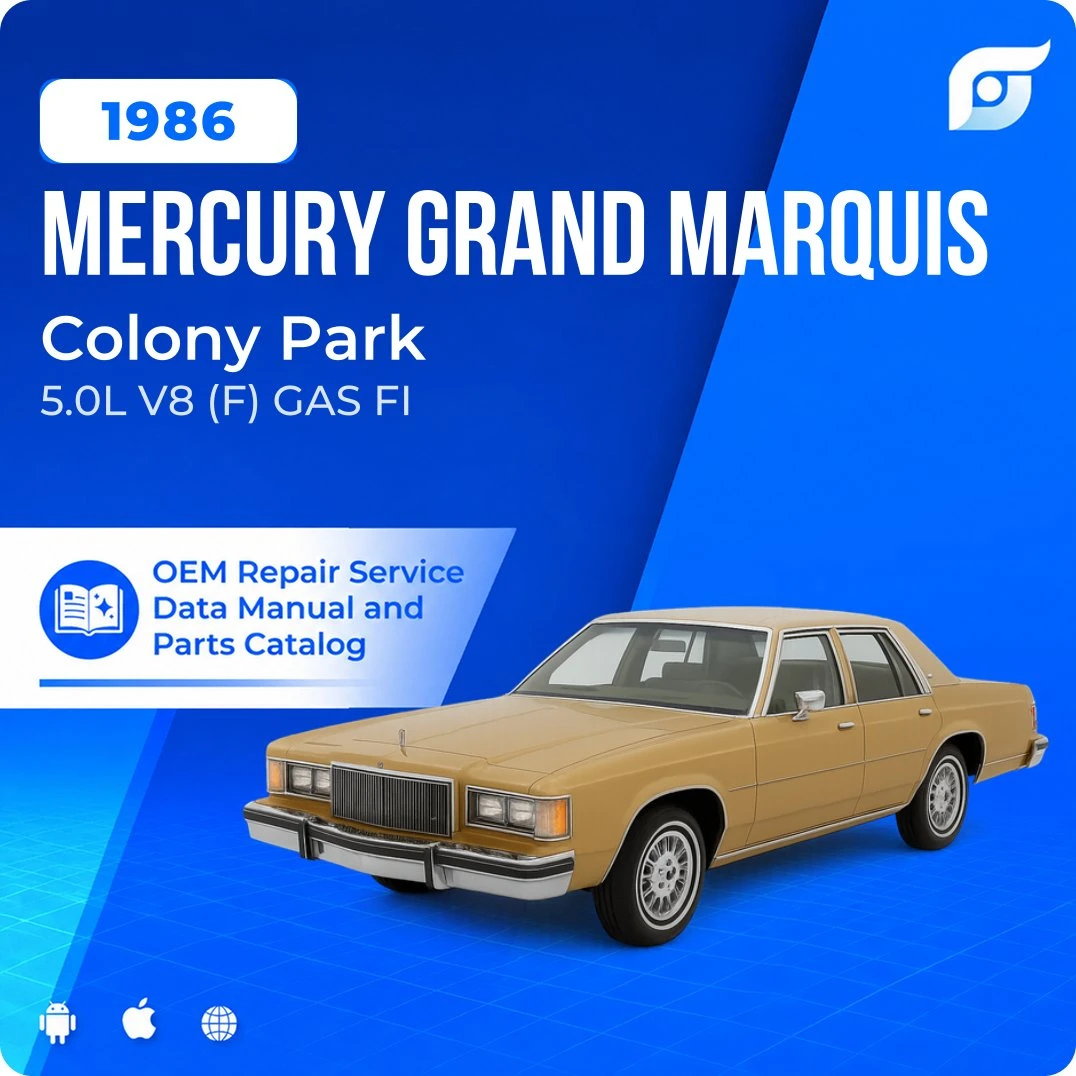 1986 Mercury Grand Marquis Colony Park - OEM Repair Service Manual