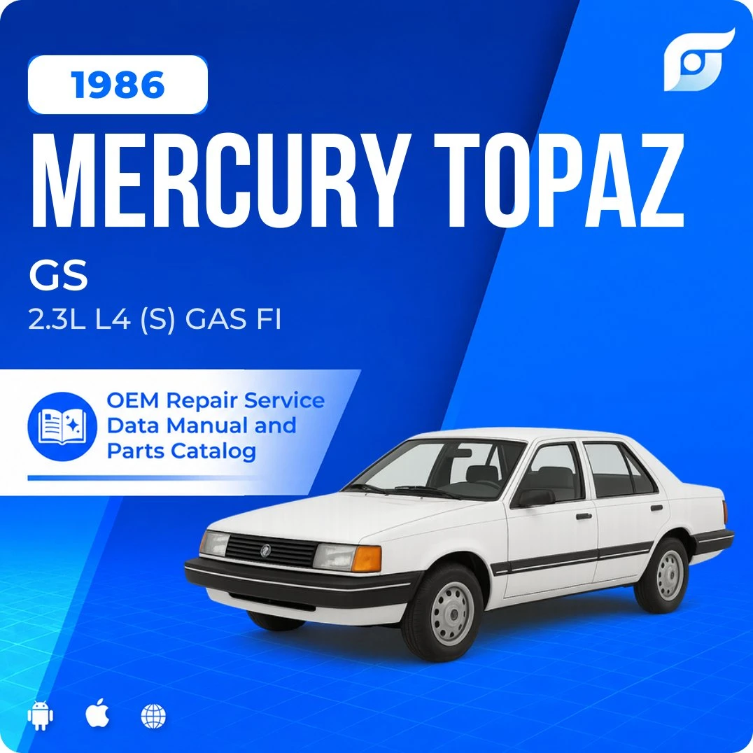 1986 Mercury Topaz GS - OEM Repair Service Manual