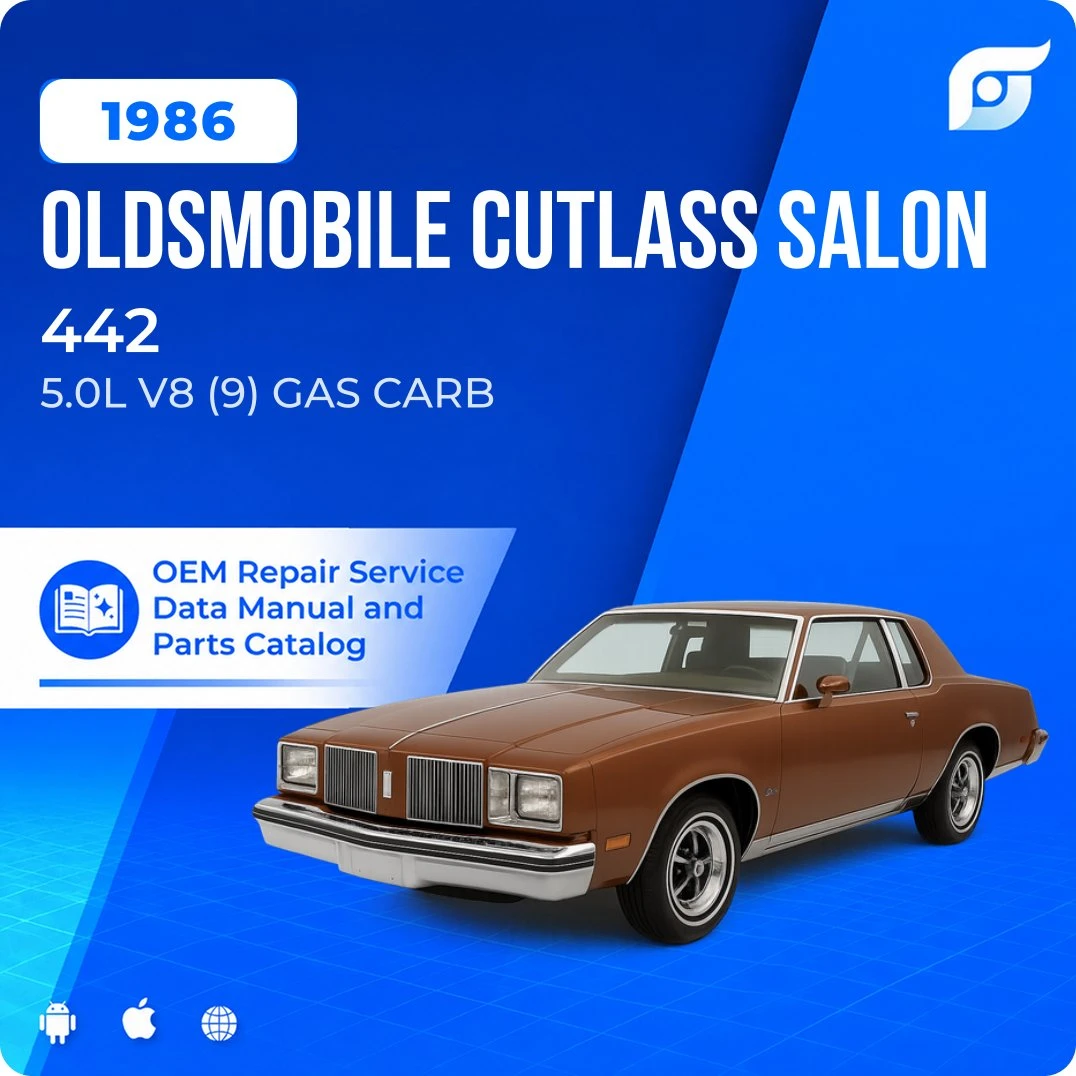 1986 Oldsmobile Cutlass Salon 442 - OEM Repair Service Manual