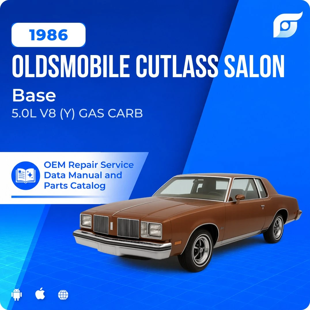 1986 Oldsmobile Cutlass Salon Base - OEM Repair Service Manual