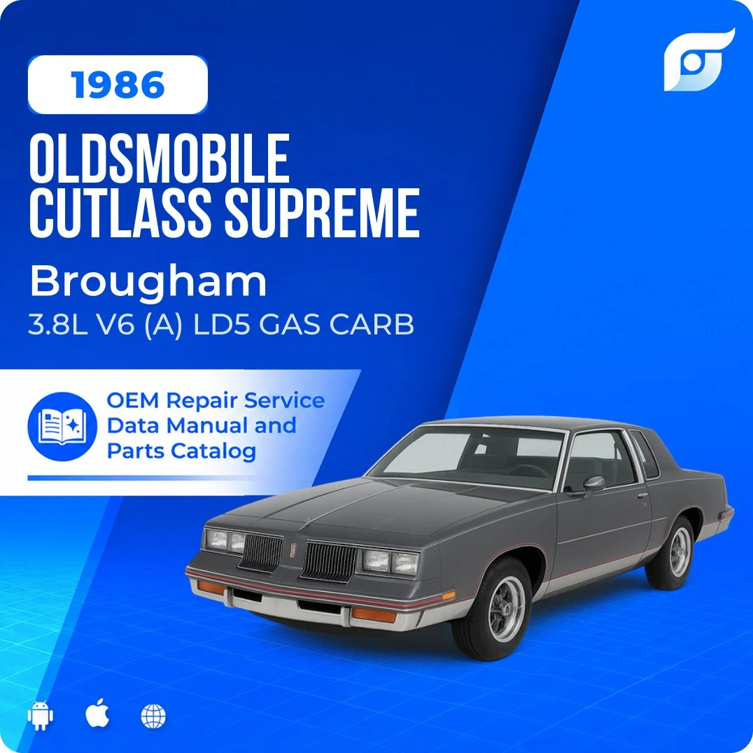 1986 Oldsmobile Cutlass Supreme Brougham - OEM Repair Service Manual
