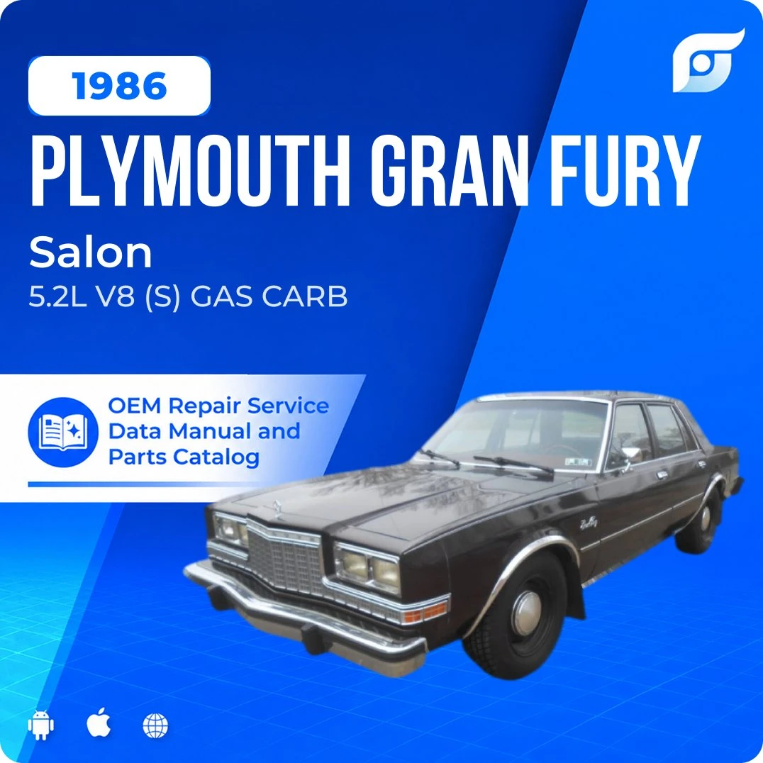 1986 Plymouth Gran Fury Salon - OEM Repair Service Manual