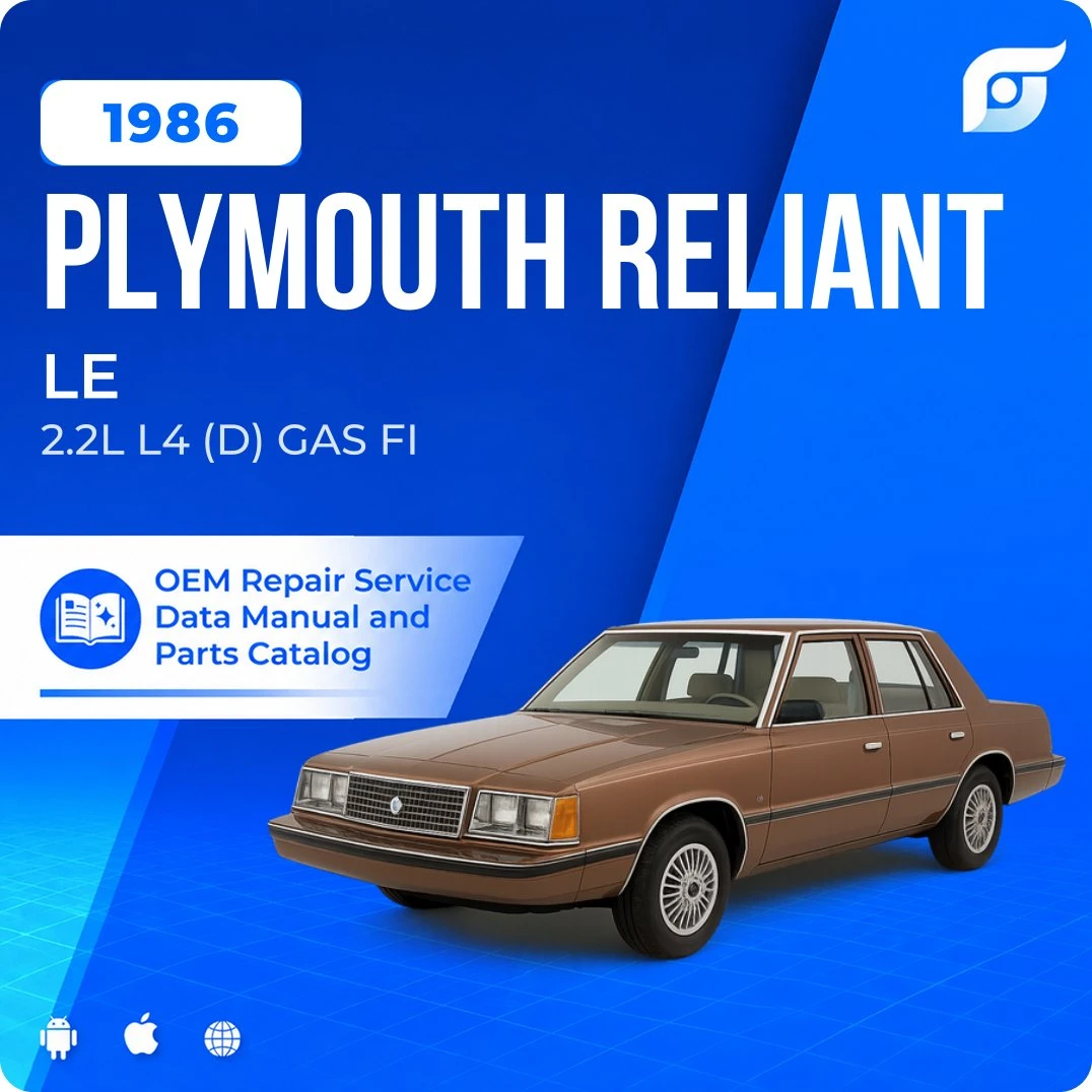 1986 Plymouth Reliant LE - OEM Repair Service Manual