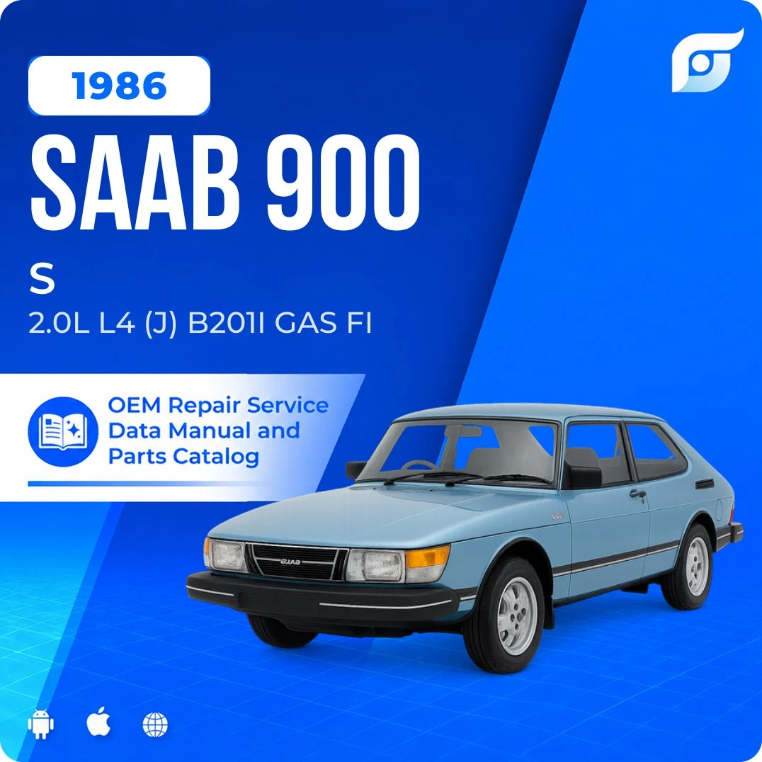 1986 Saab 900 S - OEM Repair Service Manual