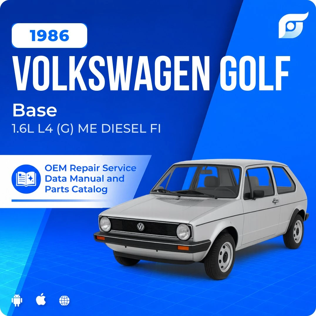 1986 Volkswagen Golf Base - OEM Repair Service Manual