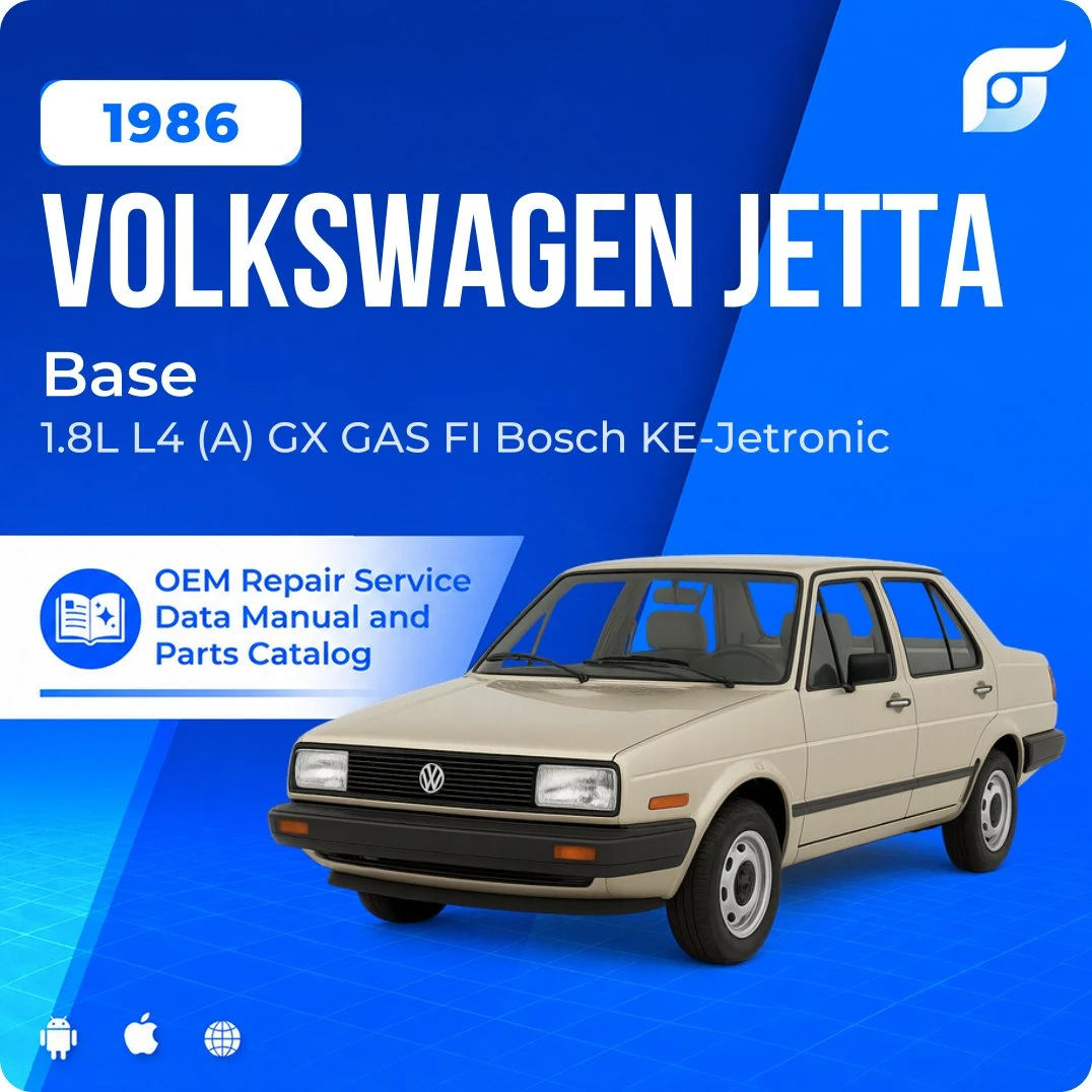 1986 Volkswagen Jetta Base - OEM Repair Service Manual