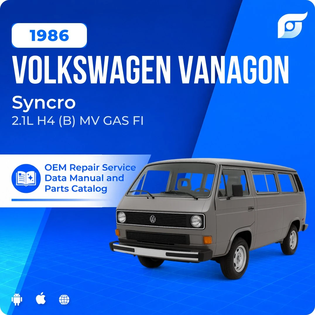 1986 Volkswagen Vanagon Syncro - OEM Repair Service Manual