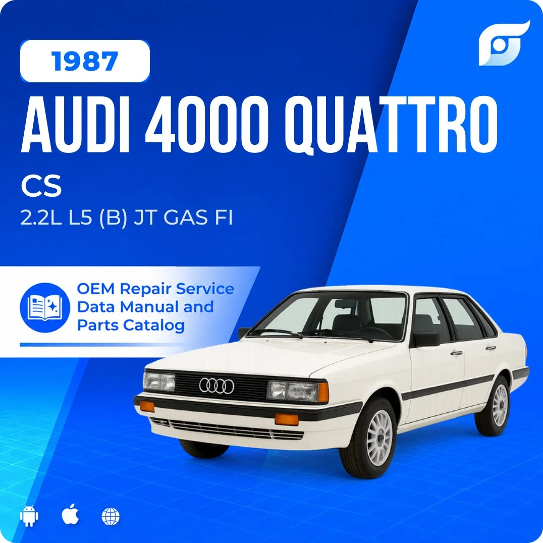 1987 Audi 4000 Quattro CS - OEM Repair Service Manual