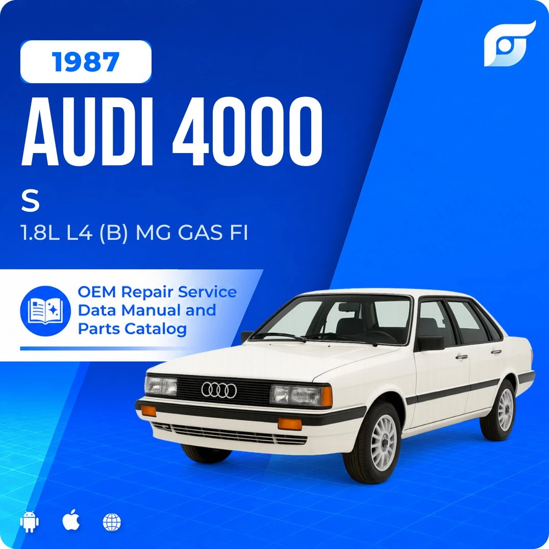 1987 Audi 4000 S - OEM Repair Service Manual