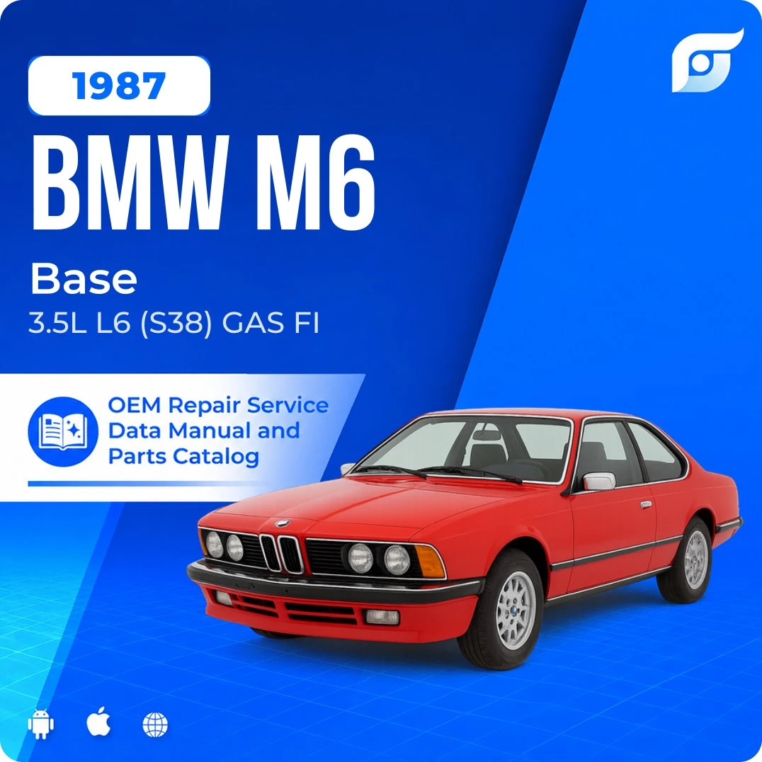 1987 BMW M6 Base - OEM Repair Service Manual