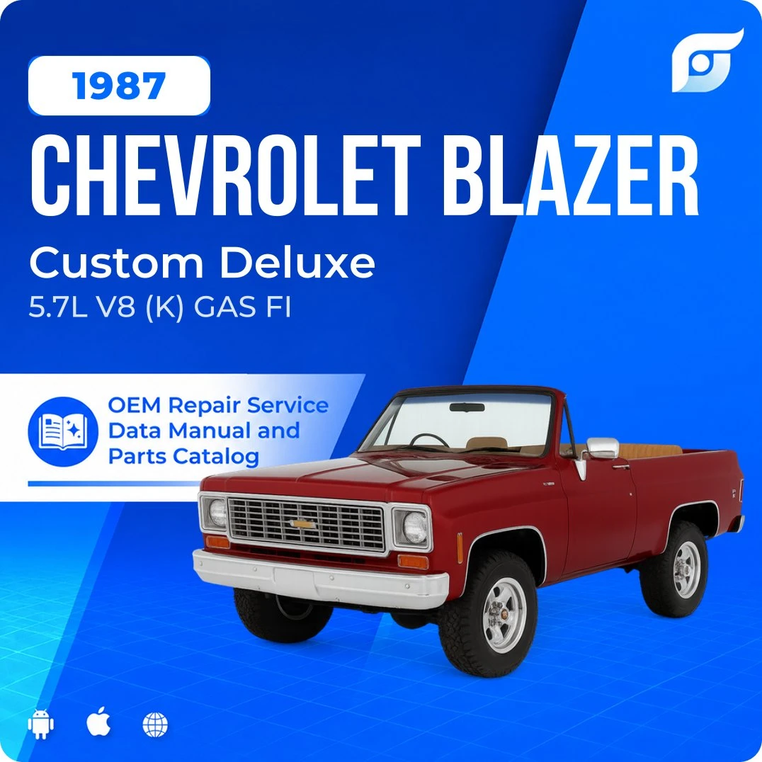 1987 Chevrolet Blazer Custom Deluxe - OEM Repair Service Manual
