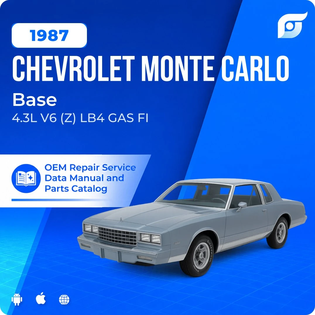 1987 Chevrolet Monte Carlo Base - OEM Repair Service Manual