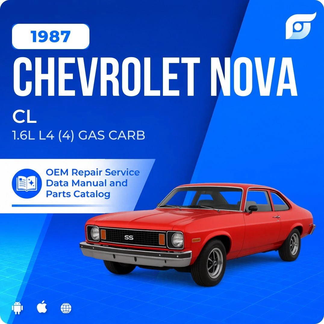 1987 Chevrolet Nova CL - OEM Repair Service Manual