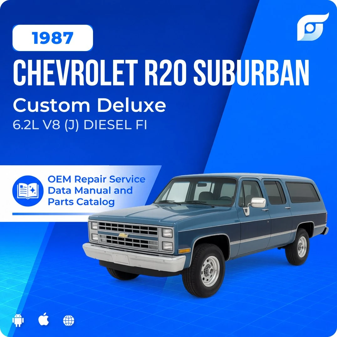 1987 Chevrolet R20 Suburban Custom Deluxe - OEM Repair Service Manual