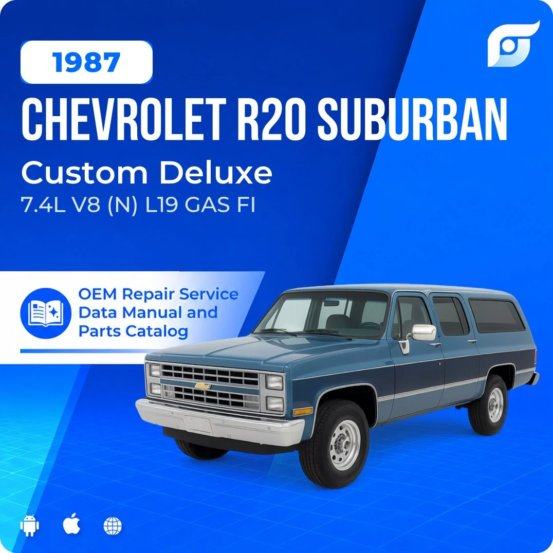 1987 Chevrolet R20 Suburban Custom Deluxe - OEM Repair Service Manual