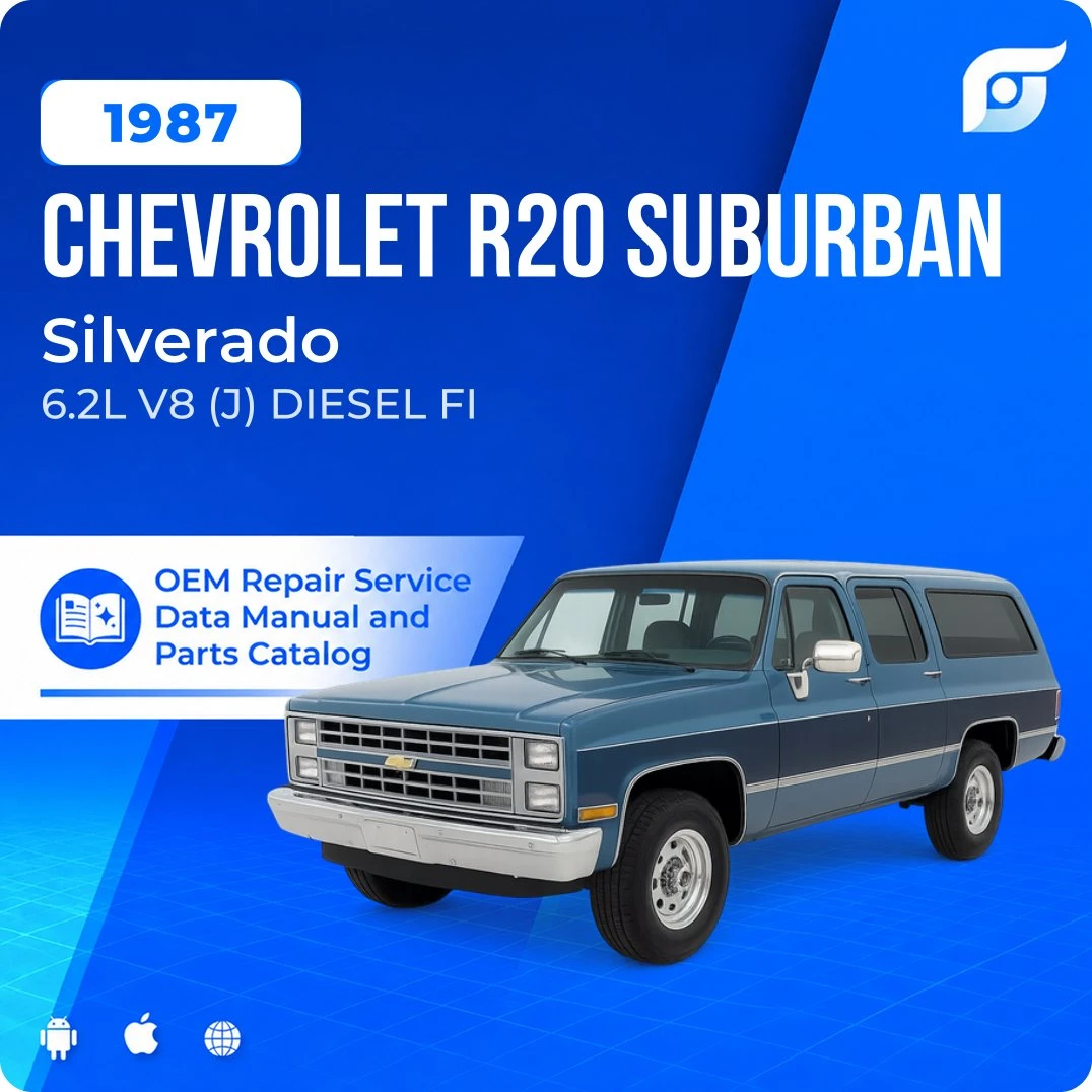 1987 Chevrolet R20 Suburban Silverado - OEM Repair Service Manual