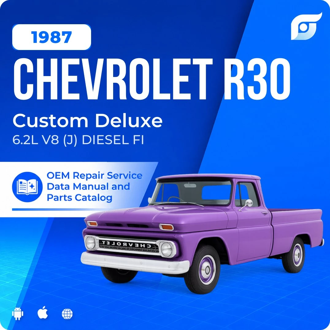 1987 Chevrolet R30 Custom Deluxe - OEM Repair Service Manual